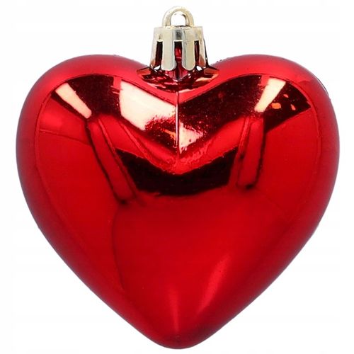 Bombki choinkowe czerwone serca zawieszki na choinkę ozdoby świąteczne 16x na Arena.pl