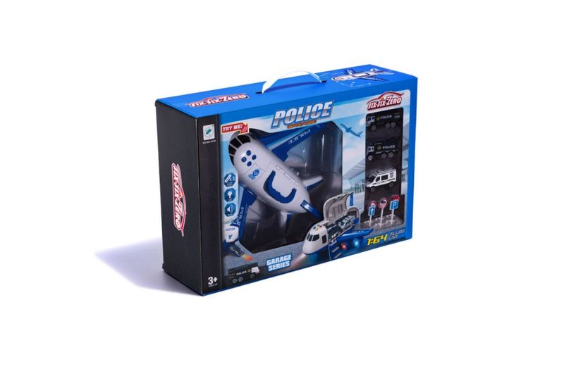 Samolot transporter z autami policja bok zdjęcie 3