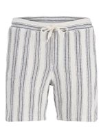 Jack&Jones męskie szorty JPSTJAIDEN COBA STRIPE JOG SHORTS REG SN 12274413 CLOUD DANCER/STRIPES 2XL