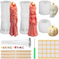 Zestaw 4 Formy Silikonowe na Świece Halloween Dynia Czaszka Duchy DIY