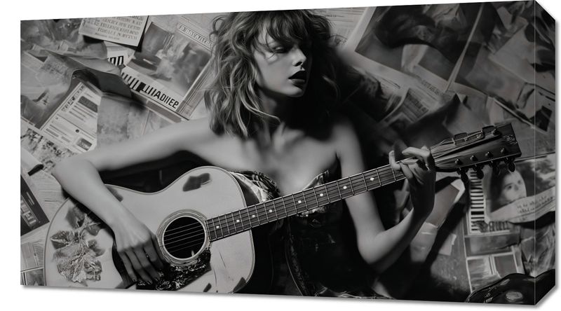 Obraz 70x40cm Młoda Gitarzystka zdjęcie 1