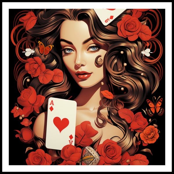 Plakat 70x70cm Różany Hazard zdjęcie 3