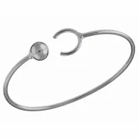 SREBRNA SZTYWNA BRANSOLETKA GWIAZD KÓŁKO KULKA