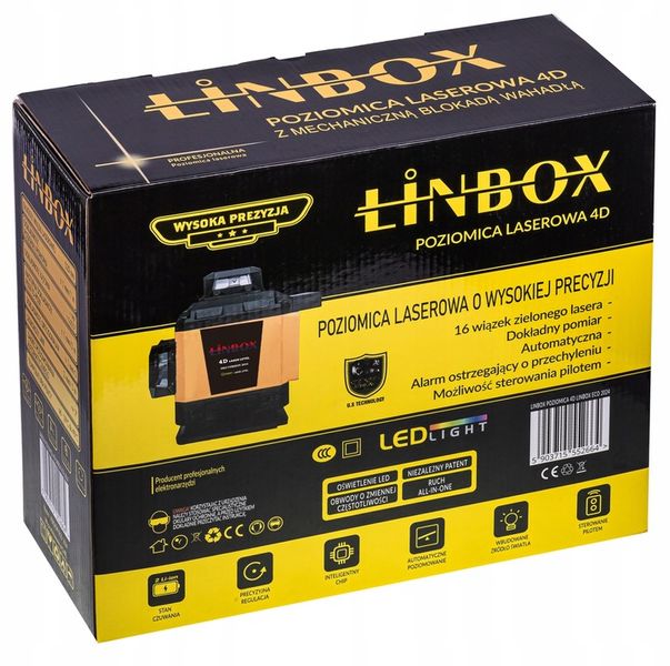 POZIOMICA LASEROWA 360° LASER KRZYŻOWY 4D ZESTAW WALIZKA zdjęcie 4