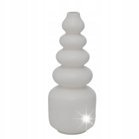 WAZON CERAMICZNY BIAŁY OBŁY KSZTAŁT MATOWY 30 X 12 CM WODOODPORNY