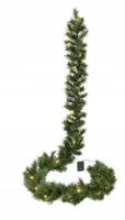 Girlanda świąteczna z oświetleniem bateryjnym LED, gałązki choinkowe 270cm