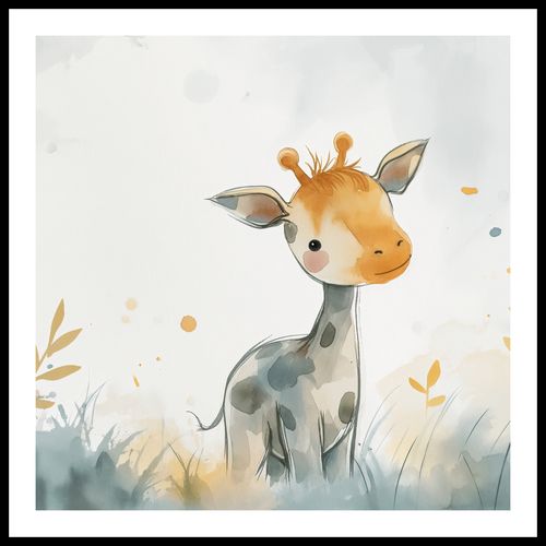 Plakat 80x80cm Mała Żyrafka na Arena.pl