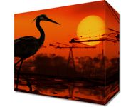 Obraz 20x20cm Zmierzch Industrialny Żurawia