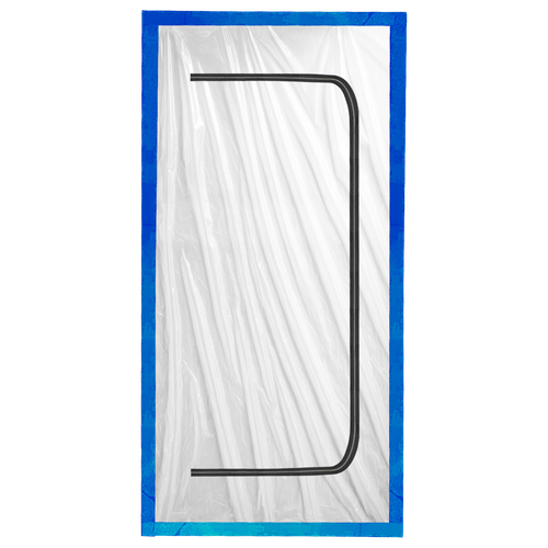 KURTYNA PRZECIWPYŁOWA DRZWI REMONTOWE BUDOWLANE Z  ZAMKIEM +TAŚMA NIEBIESKA na Arena.pl