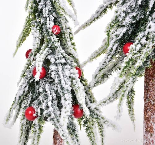 LAS SKRZATOWY | ośnieżone choinki na podstawce | 40 cm na Arena.pl