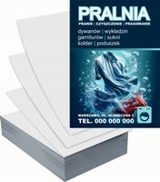 Ulotki A5 reklamowe firmowe 1000szt dużo różnych wzorów PRALNIA