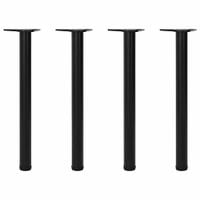 4 Nogi do stołu z regulacją wysokości Czarne 710 mm