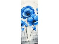 40X100CM NIEBIESKIE MAKI OBRAZ PION