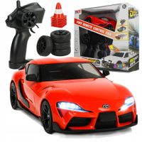 Samochód Drift ZDALNIE Sterowany RC Auto na PILOTA do DRIFTU 4x4 Pachołki