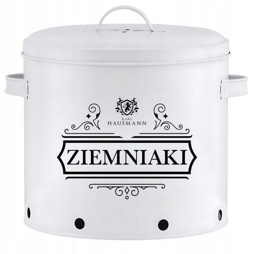 KOMPLET 3 POJEMNIKI METALOWE NA PRZECHOWYWANIE CEBULI CZOSNKU ZIEMNIAKÓW na Arena.pl