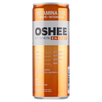 Oshee Vitamin Energy Napój gazowany o smaku mięta-limonka-cytryna 250 ml