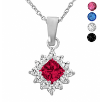 SREBRNY WISIOREK KARMAZYCJA Z CYRKONIAMI PRÓBA SREBRA 925 DOSTĘPNE RÓŻNE KOLORY