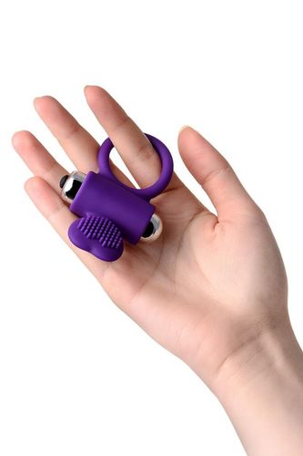jos pery, vibrating ring with cilia, silicone, violet, 9 cm na Arena.pl