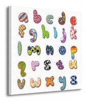 Alfabet - obraz na płótnie 60x60 cm