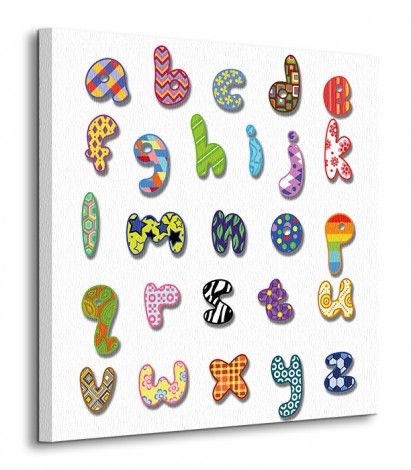 Alfabet - obraz na płótnie 60x60 cm zdjęcie 1