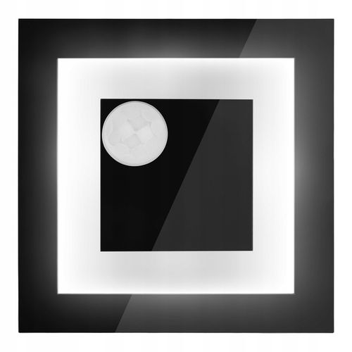 Oprawa schodowa LAMPKA z CZUJNIKIEM RUCHU ZMIERZCHU LED 230V CZARNA ZIMNA na Arena.pl