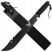 POTĘŻNA CZARNA MACZETA 50cm TAKTYCZNA SURVIVAL MIECZ BUSHCRAFT +