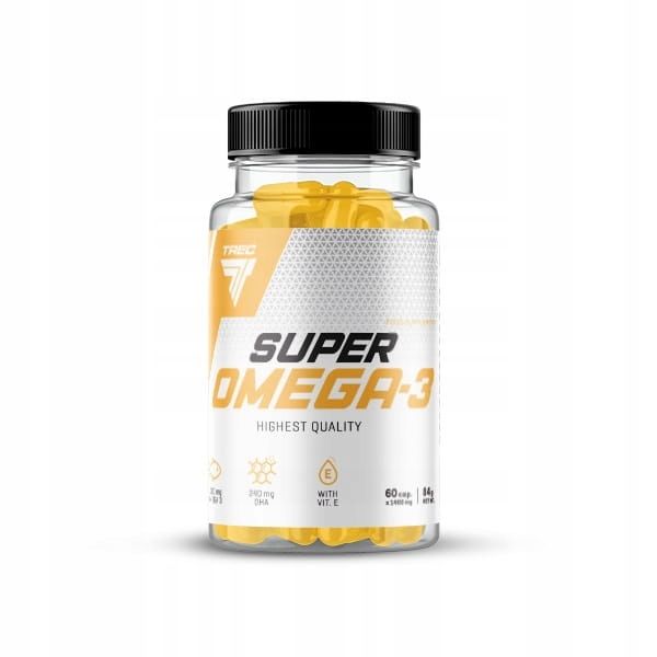 TREC SUPER OMEGA 3 120kaps ZDROWE TŁUSZCZE EPA DHA zdjęcie 4