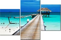 60CM 90 ZEGAR 3 ELEM DOMEK TROPIKACH ŚCIENNY