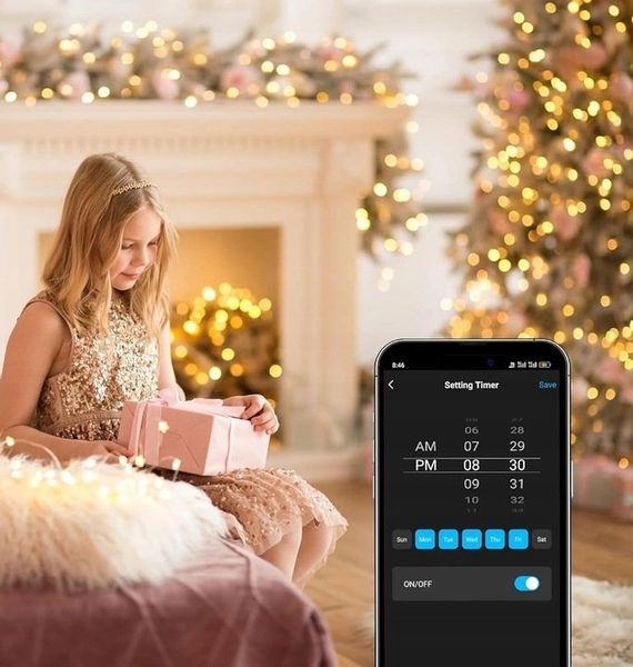 LAMPKI CHOINKOWE INTELIGENTNE 200 LED USB APP BLUETOOTH SMART PILOT zdjęcie 11