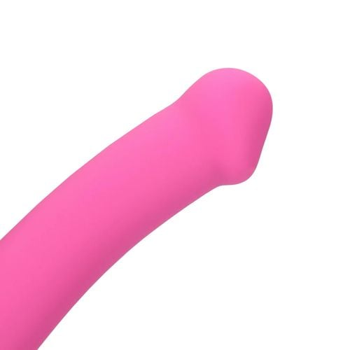 Non-Phallic Vibrating Dildo - Medium - Powerful Pink na Arena.pl