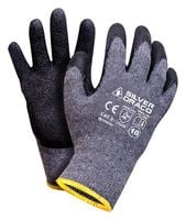 rękawice dzianinowe powlekane gumą silver draco czarne 11 - 12 par - rek