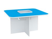 011 Stolik dziecięcy biało-niebieski