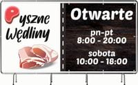 BANER REKLAMOWY 300x150cm oczkowany projekt w cenie PYSZNE WĘDLINY