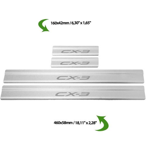 Listwa progowa MAZDA CX-3 Stal nierdzewna 304 połysk 4szt na Arena.pl