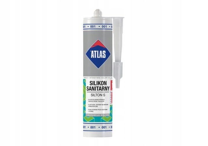 Silikon 280 ml ATLAS kolor 001 biały zdjęcie 2