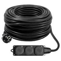 PRZEDŁUŻACZ BUDOWLANY OGRODOWY 10M 3X1,5 IP44 ROZGAŁĘŹNIK POTRÓJNY POLSKI