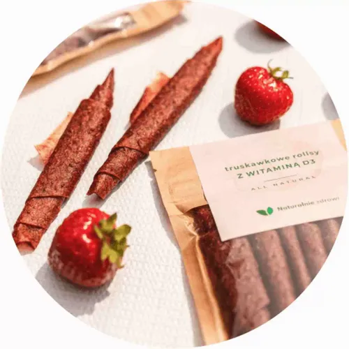 Truskawkowe Rollsy z Witaminą D3 Naturalnie Zdrowi, 50g na Arena.pl