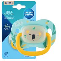 CANPOL Smoczek uspokajający symetryczny 18m+ EXOTIC KOALA