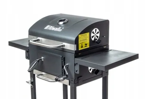 Grill węglowy Riwall Grillorz ogrodowy korbka Pokrywa Pokrowiec Ruszt na Arena.pl