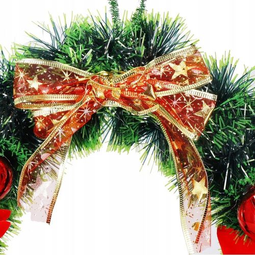 WIENIEC ŚWIĄTECZNY STROIK WIANEK NA DRZWI 35cm DUŻY PIĘKNY DEKORACJA OZDOBA na Arena.pl