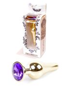 plug jewellery gold butt plug  purple