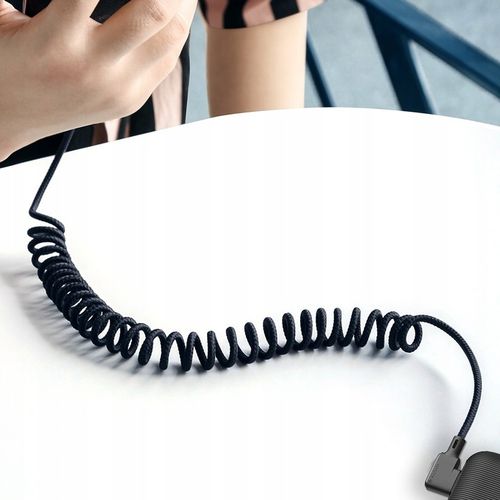 MCDODO KABEL KĄTOWY USB-C SPIRALNY SPRĘŻYNOWY SZYBKIE ŁADOWANIE TYP C LED na Arena.pl