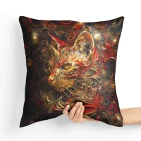 Poduszka Kotek Sfinks - Poduszka Dekoracyjna Tył poduszki: - Brudny Róż