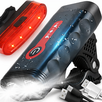 LAMPKA ROWEROWA PRZEDNIA TYLNA MOCNA LED 1800LM AKUMULATOROWA ZESTAW LAMPEK