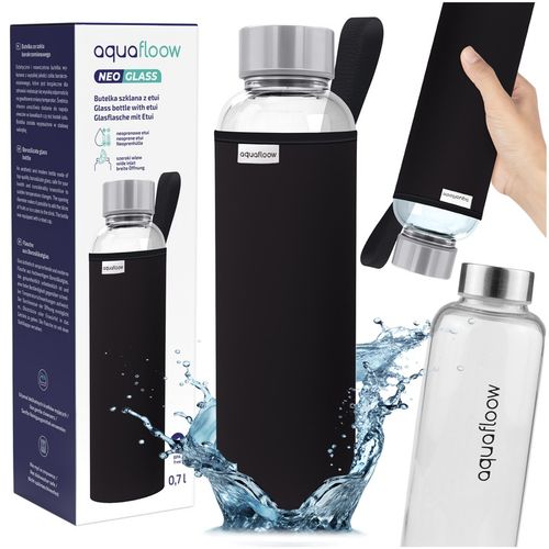 Szklana butelka AquaFloow z etui 700ml bidon szklany na wodę napoje na Arena.pl