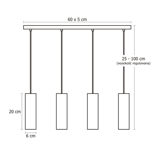 NOWOCZESNE LAMPY WISZĄCE ROLLER 4L 05/4LB na Arena.pl