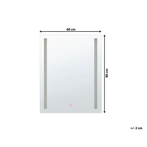 Lustro Ścienne Led 60 X 80 Cm Srebrne Martinet na Arena.pl