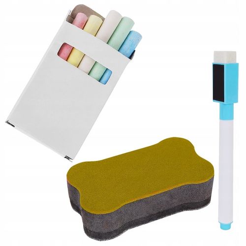 Tablica Magnetyczna Suchościeralna Kredowa Stojąca Dwustronna Drewniana 6w1 na Arena.pl