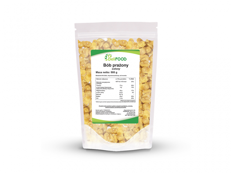 Bób Prażony Solony 500g zdjęcie 1