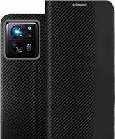ETUI Z KLAPKĄ NA TELEFON MI 13T CZARNE SKÓRZANE MAGNETYCZNE QISSY